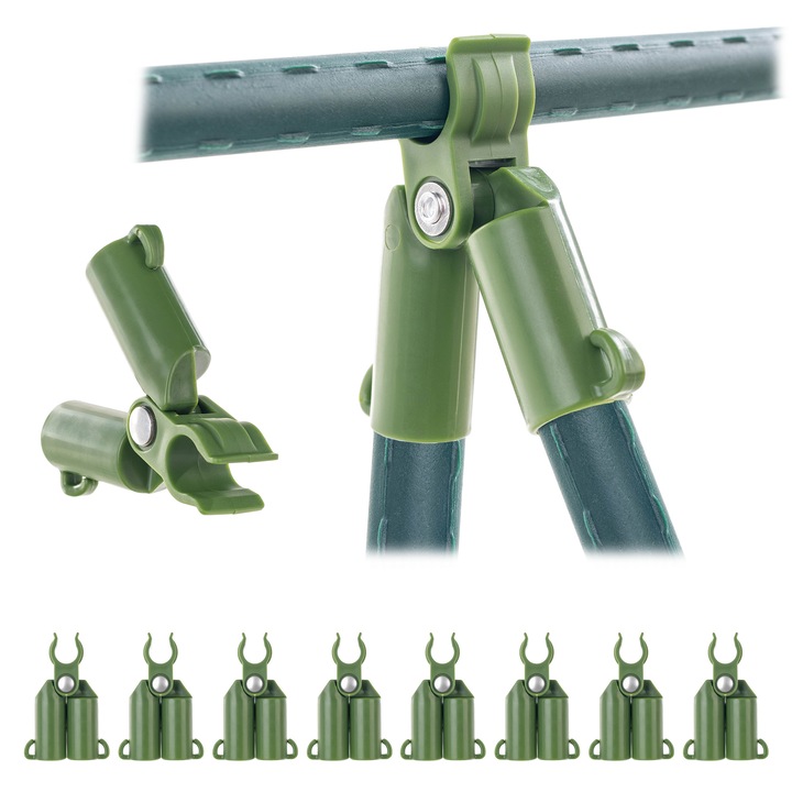 Conectori pentru stalpi de tomate Kadax, set 8 buc, 11mm, plastic, rezistenti la intemperii