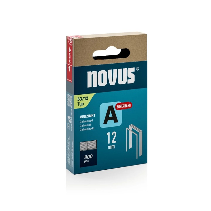 Капси Novus A 53, 12 мм, комплект 800 броя