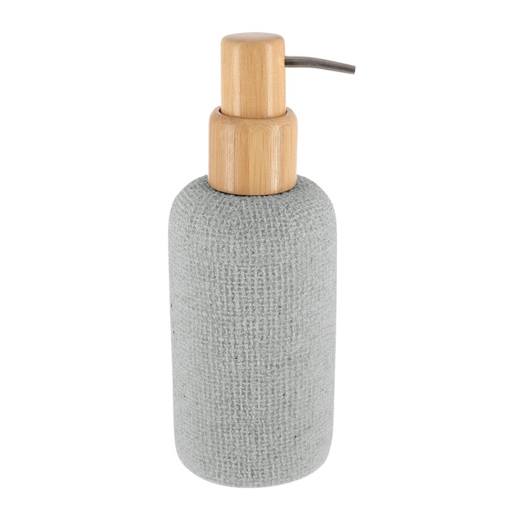 Dozator de săpun, Tendance, Solena, 340ml, gri, design modern, material polimeric