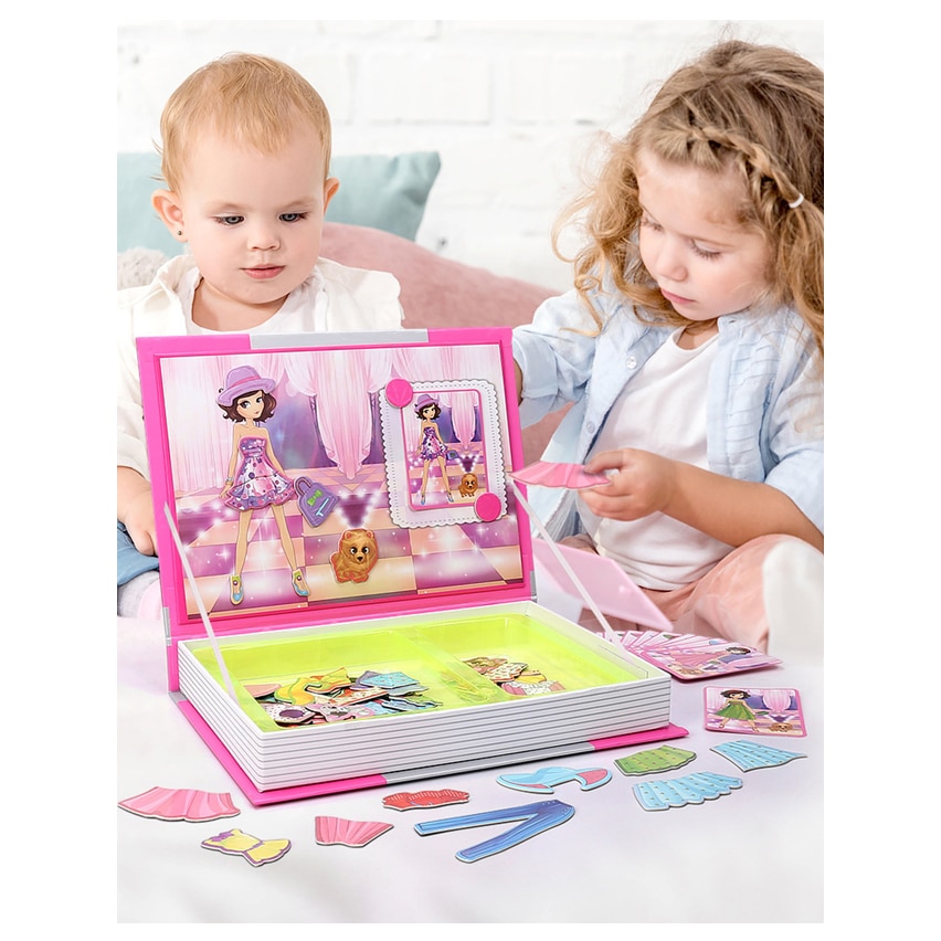 Carte magnetica puzzle pentru fete, Imbraca Printesa - Magnetic