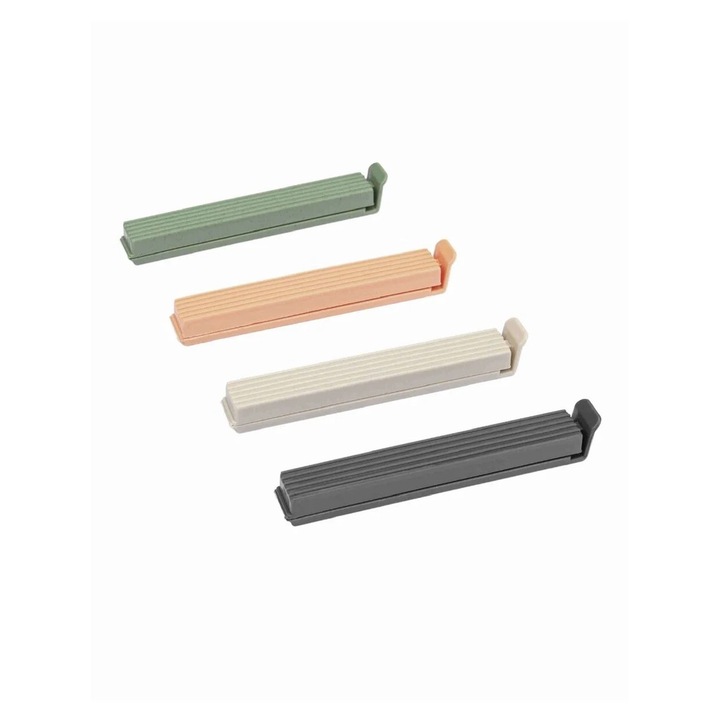 Set de 4 cleme pentru pungi alimentare SD-618, Sungroup, multicolor, 1.5x10.5x2cm