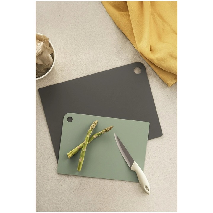 Set de 2 tocatoare flexibile, Sungroup, 25x35 cm si 21x30 cm, antracit si verde