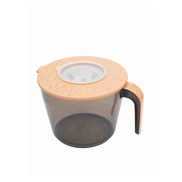 Cana mixer cu masura, Sungroup, 18x22x14cm, gri portocaliu