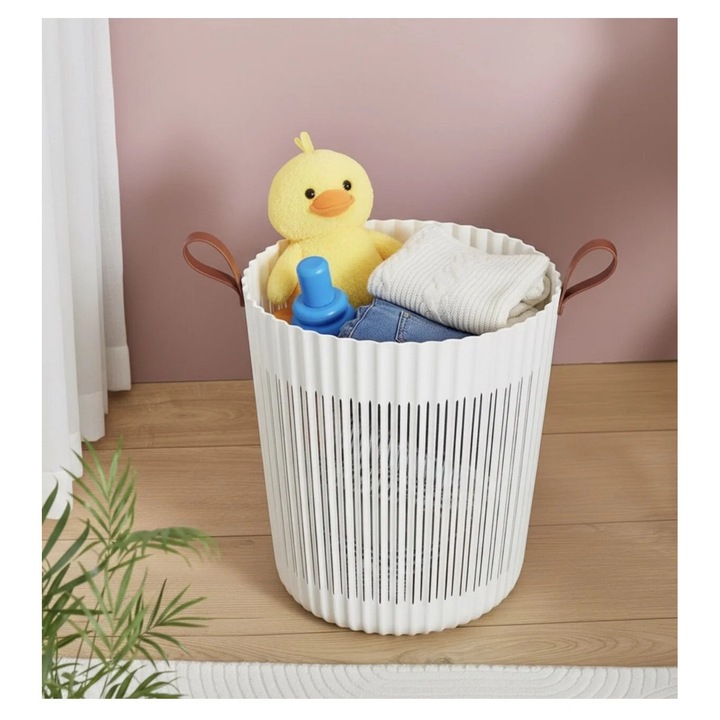 Cos pentru rufe, Sungroup, FLEXION, alb, 36x36x40cm, 33L