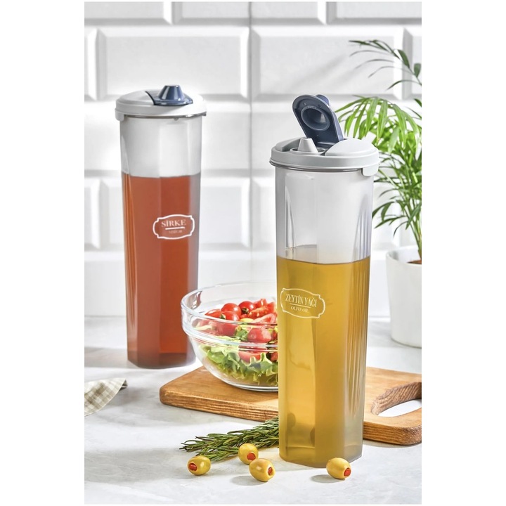 Sticle pentru ulei si otet SYMBOL 1000ml, Sungroup, design elegant, 29x9x9cm, set 2 piese