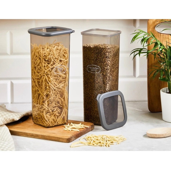 Cutie alimentara, Sungroup, 2.0 L, transparent, 28x11x11cm, set 2 bucati