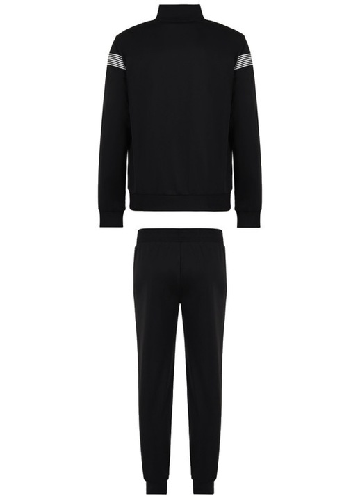 Trening barbati EA7 M T-SUIT T-TOP FZ CH PL, Bumbac, Negru, XL INTL