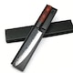 Cutit profesionist bucatar japonez, din otel inoxidabil, taiere precisa, maner din lemn antiderapant negru si rosu, usor de curatat, lama 20 cm, maner 14, 5 cm