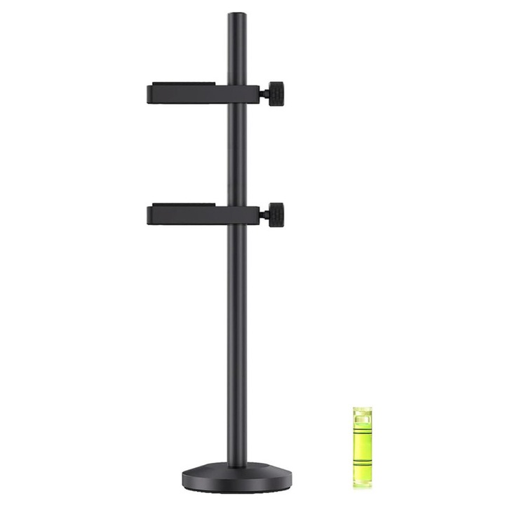 Állítható GPU videokártya tartó, kettős tartó GPU-hoz és CPU hűtőhöz, grafikus kártya megereszkedés elleni tartó, szénacél, ATX/MATX/ITX kompatibilis, 44 x 188 mm, fekete