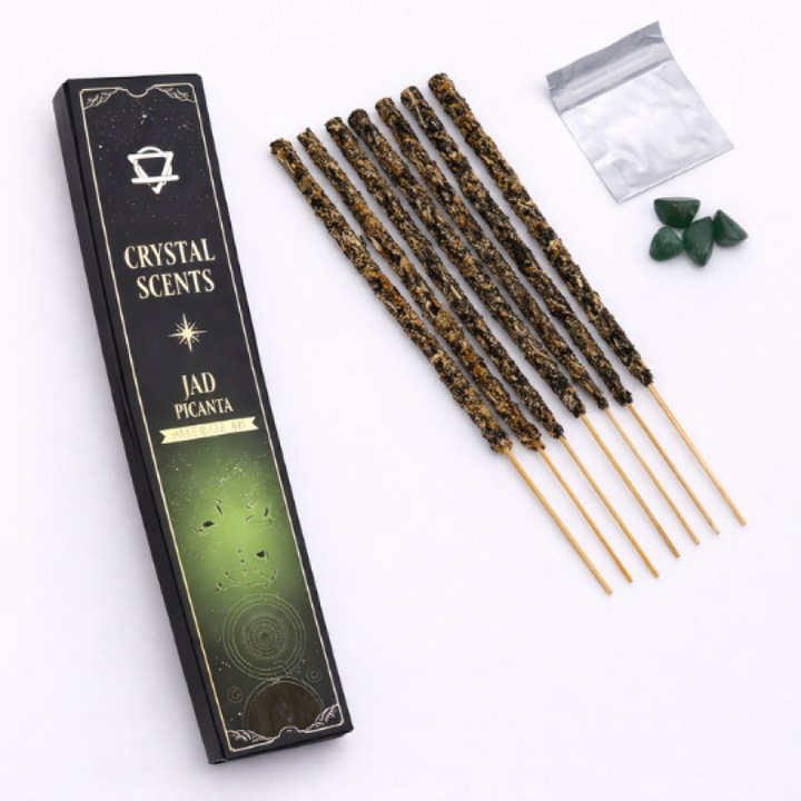 Illatos füstölőpálcák természetes jádéval, fűszeres illattal, 10 darabos készlet, SAVONIA