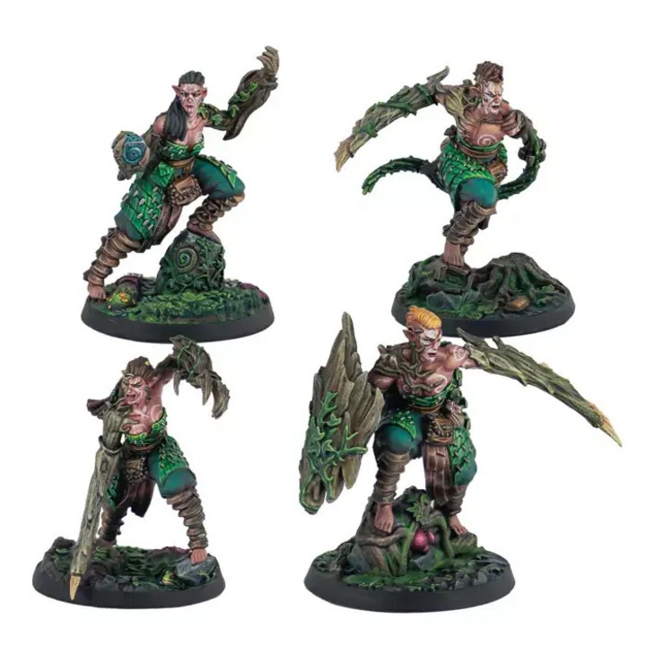 Extensie de joc Warcrow, Syenann Sprigs, Corvus Belli, 4 modele de asamblat, gri