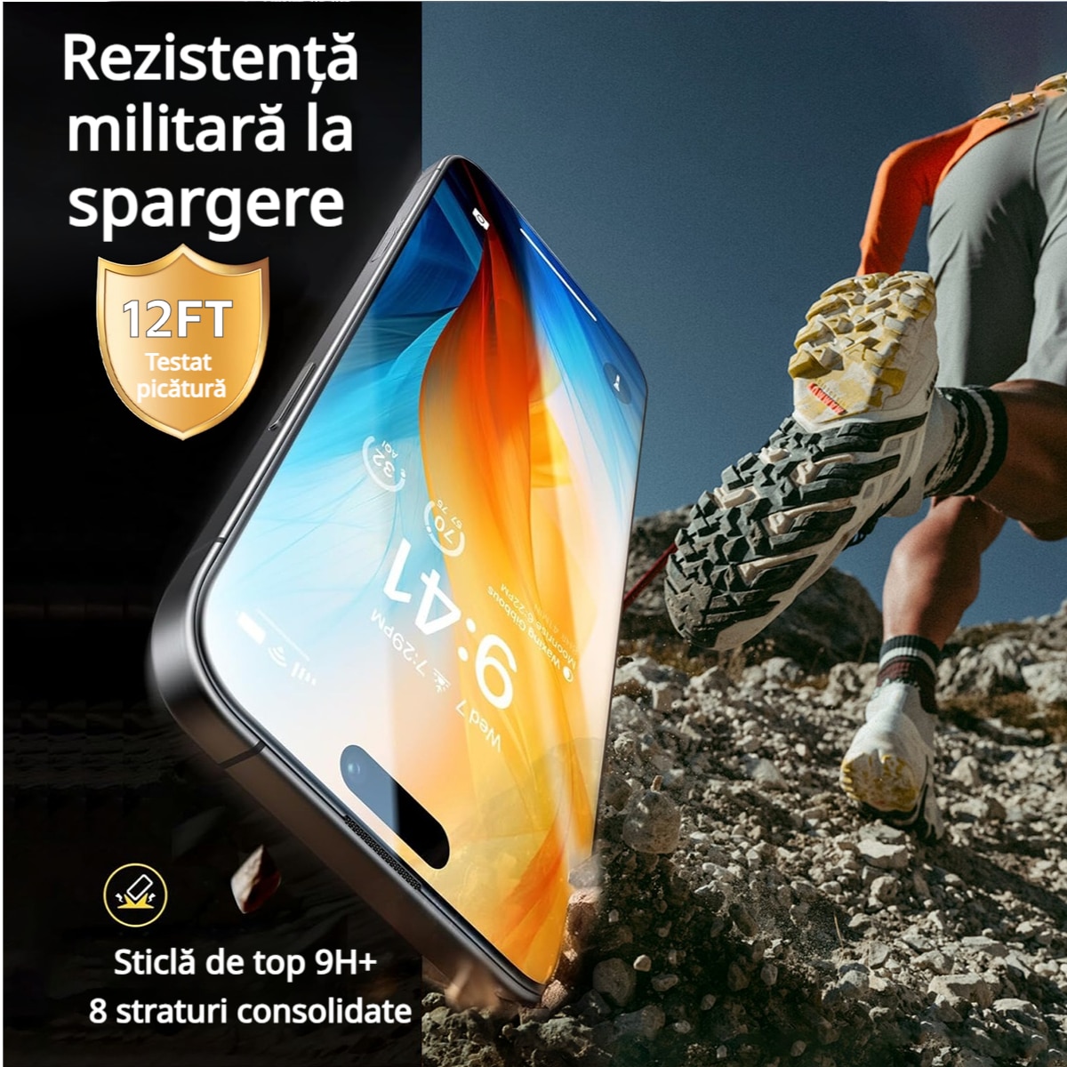 Set 2 Folie Sticla pentru OPPO A5 Pro – Sticla Securizata 9H+, Claritate Super HD, Tratament Oleofob Electronic, Anti-Amprenta, Sensibilitate Touch Avansata, Acoperire Completa Compatibila cu Husa