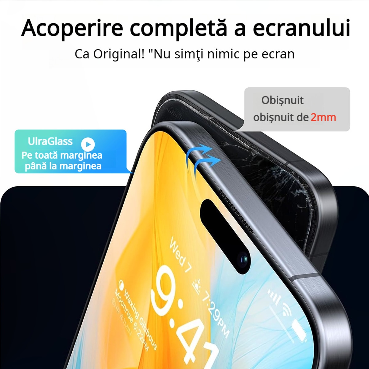 Set 2 Folie Sticla pentru Xiaomi Redmi A5 – Sticla Securizata 9H+, Claritate Super HD, Tratament Oleofob Electronic, Anti-Amprenta, Sensibilitate Touch Avansata, Acoperire Completa Compatibila cu Husa