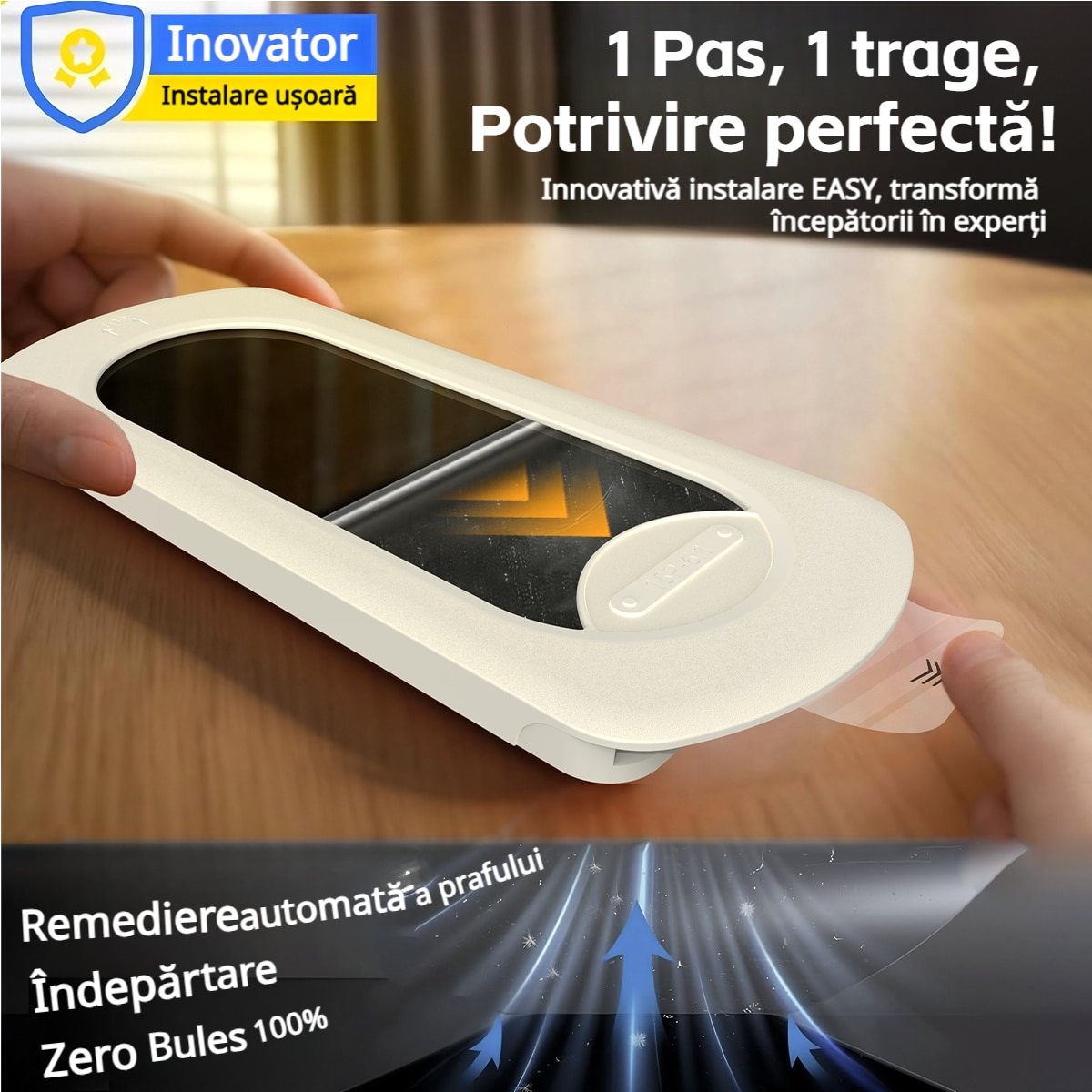 Set 2 Folie Sticla pentru Samsung Galaxy S24 Ultra Oein® – Sticla Securizata 9H+, Claritate Super HD, Kit Instalare Automata Anti-Praf Rapid, Tratament Oleofob Electronic, Anti-Amprenta, Sensibilitate Touch Avansata