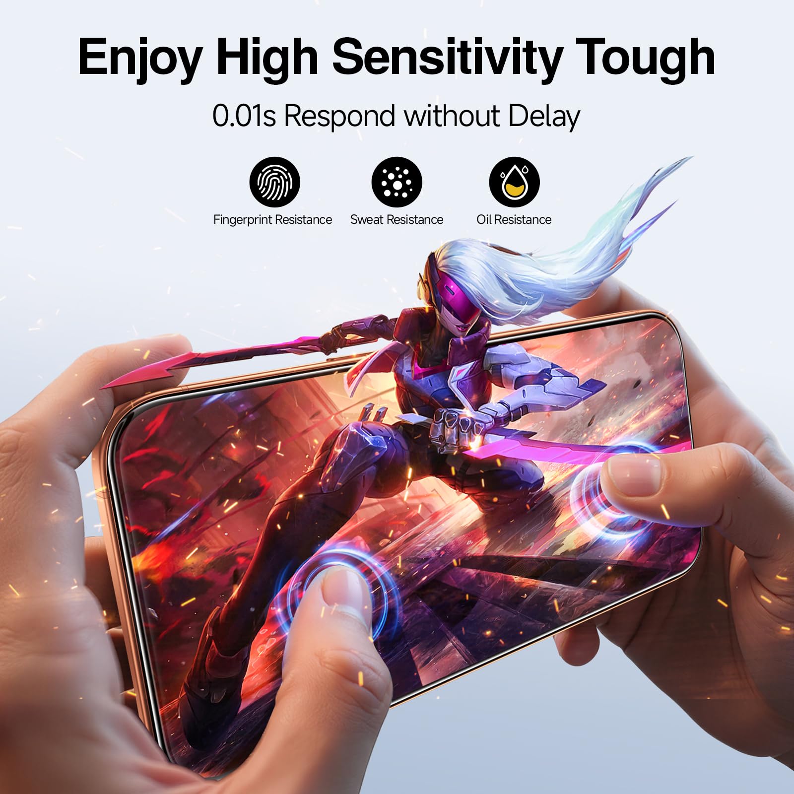Set 2 Folie Sticla pentru iPhone 17 Oein® – Sticla Securizata 9H+, Kit Instalare Automata Anti-Praf Rapid, Tratament Oleofob Electronic, Anti-Amprenta, Sensibilitate Touch Avansata, Acoperire Completa Compatibila cu Husa