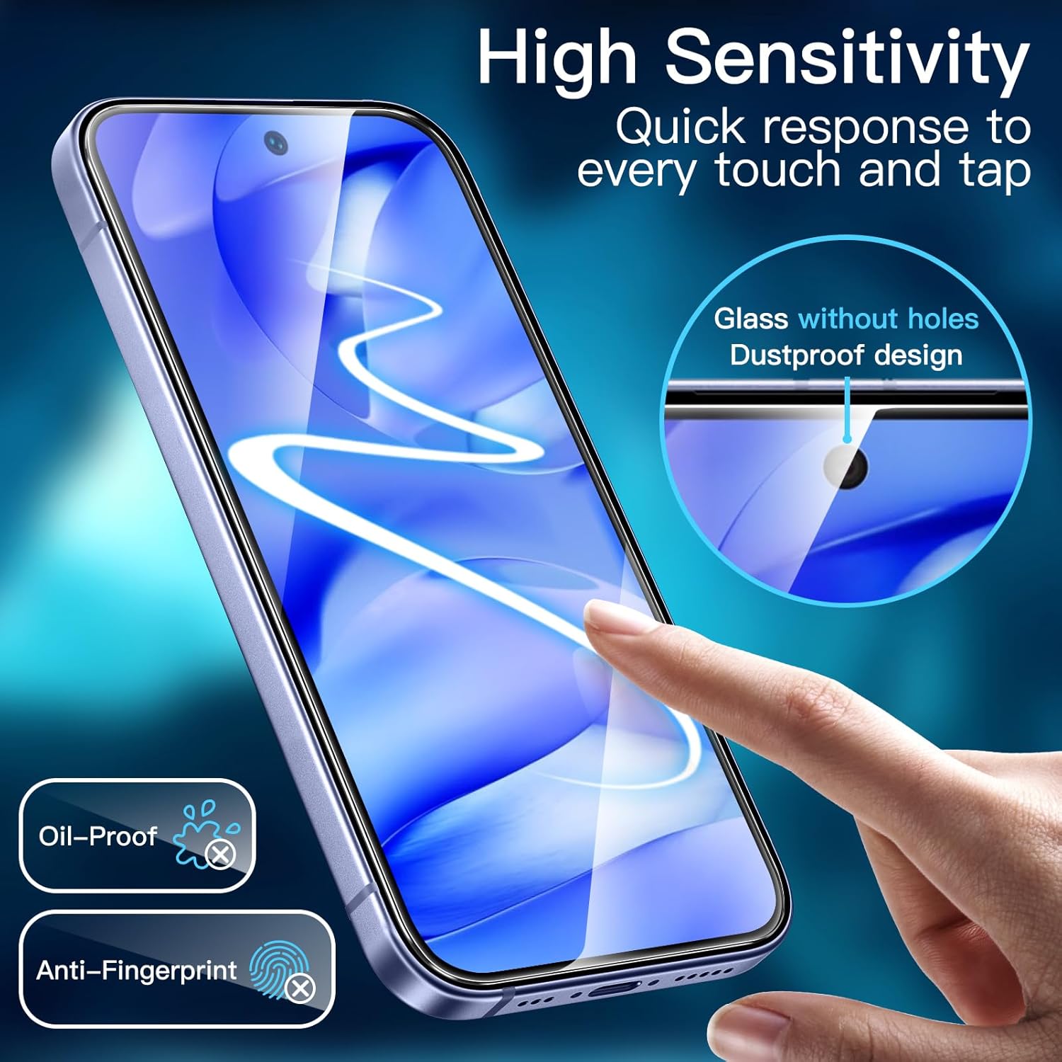 Set 2 Folie Sticla pentru Google Pixel 9a Oein® – Sticla Securizata 9H+, Claritate Super HD, Tratament Oleofob Electronic, Anti-Amprenta, Sensibilitate Touch Avansata, Acoperire Completa Compatibila cu Husa