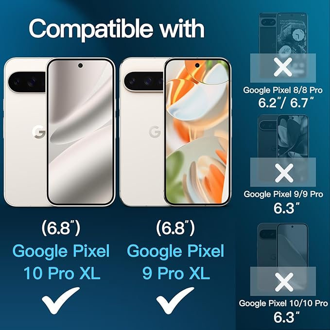 Set 2 Folie Sticla pentru Google Pixel 9 Pro XL – Sticla Securizata 9H+, Claritate Super HD, Tratament Oleofob Electronic, Anti-Amprenta, Sensibilitate Touch Avansata, Acoperire Completa Compatibila cu Husa