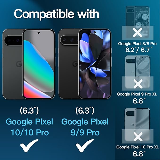 Folie protectie telefon compatibila cu Google Pixel 9, set 2 bucati, sticla temperata, transparenta, usor de instalat
