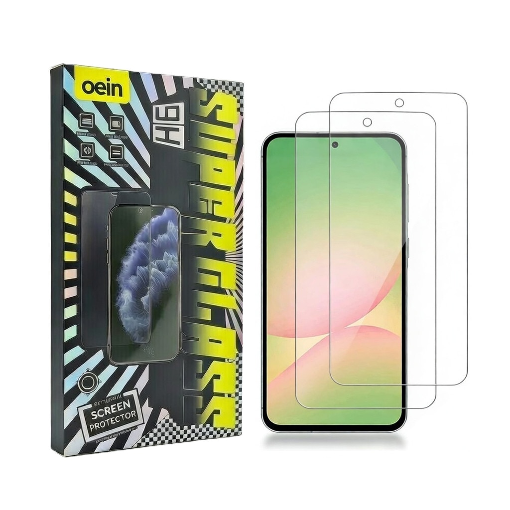 Set 2 Folie Sticla pentru Samsung Galaxy A36/A56 Oein® – Sticla Securizata 9H+, Claritate Super HD, Tratament Oleofob Electronic, Anti-Amprenta, Sensibilitate Touch Avansata, Acoperire Completa Compatibila cu Husa