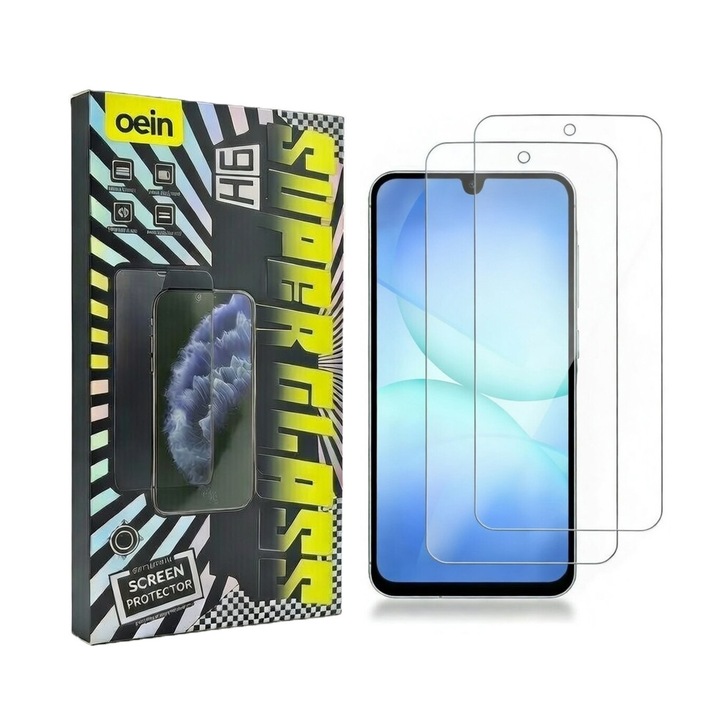 Set 2 Folie Sticla pentru Samsung Galaxy A17 – Sticla Securizata 9H+, Claritate Super HD, Tratament Oleofob Electronic, Anti-Amprenta, Sensibilitate Touch Avansata, Acoperire Completa Compatibila cu Husa
