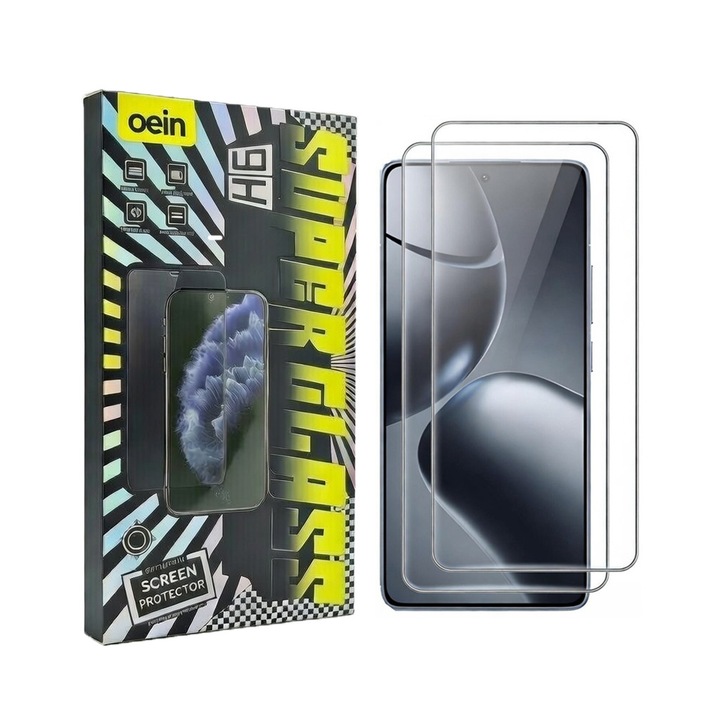 Set 2 Folie Sticla pentru Xiaomi 14T/14T Pro – Sticla Securizata 9H+, Claritate Super HD, Tratament Oleofob Electronic, Anti-Amprenta, Sensibilitate Touch Avansata, Acoperire Completa Compatibila cu Husa