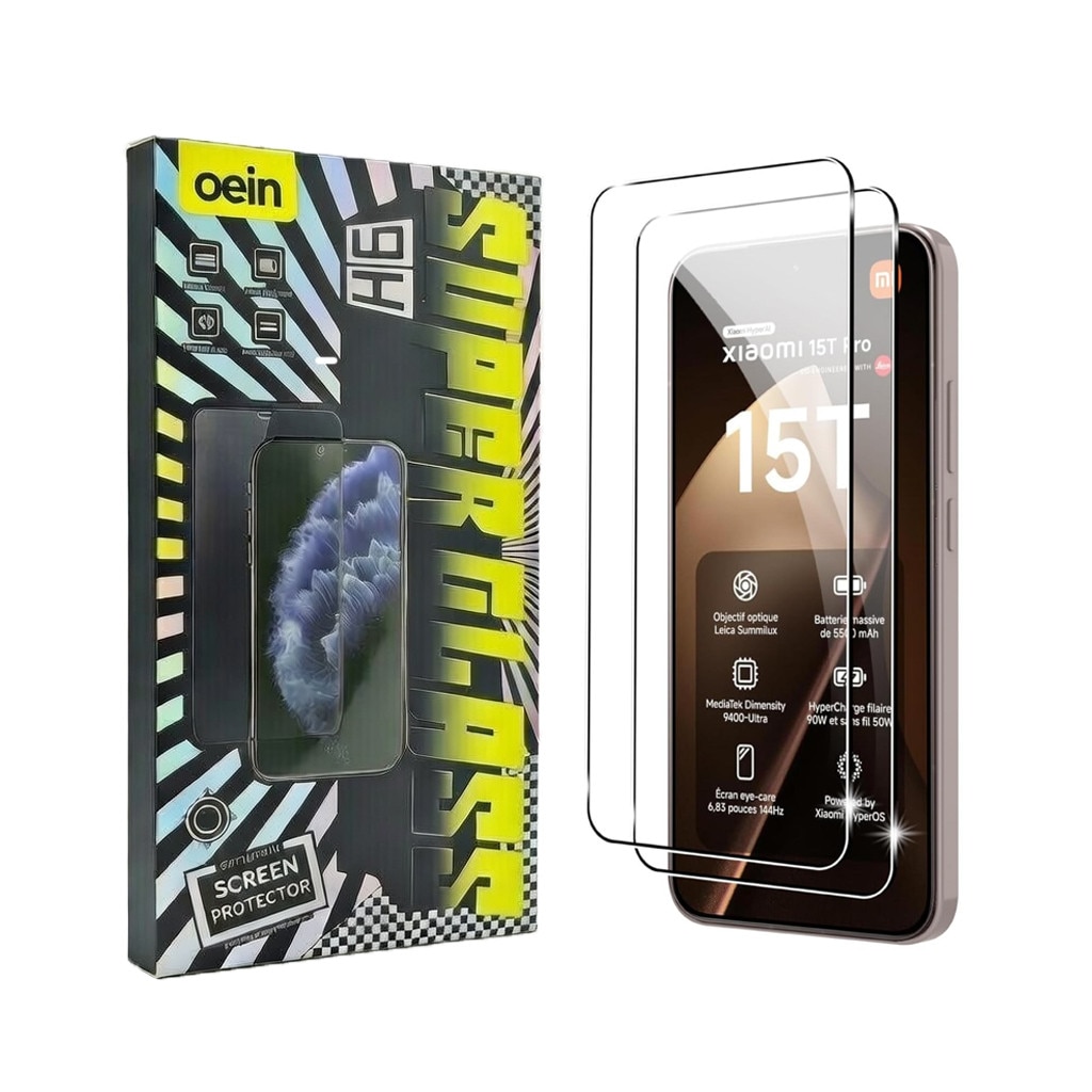 Set 2 Folie Sticla pentru Xiaomi 15T/15T Pro – Sticla Securizata 9H+, Claritate Super HD, Tratament Oleofob Electronic, Anti-Amprenta, Sensibilitate Touch Avansata, Acoperire Completa Compatibila cu Husa