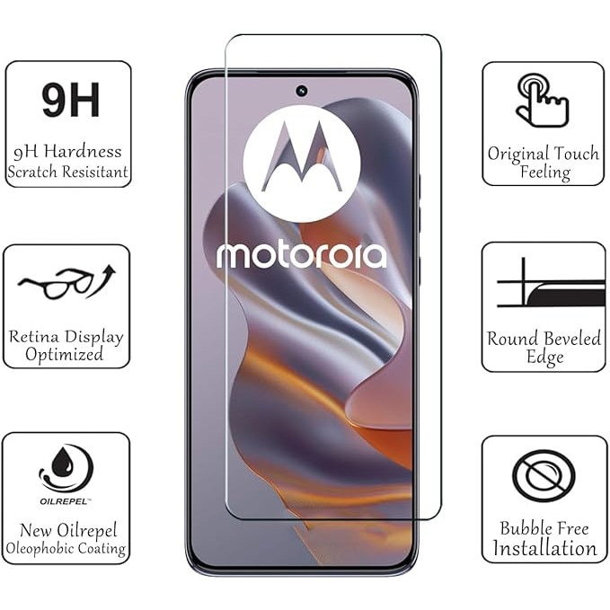 Set 2 Folie Sticla pentru Motorola G86/G86power – Sticla Securizata 9H+, Claritate Super HD, Tratament Oleofob Electronic, Anti-Amprenta, Sensibilitate Touch Avansata, Acoperire Completa Compatibila cu Husa