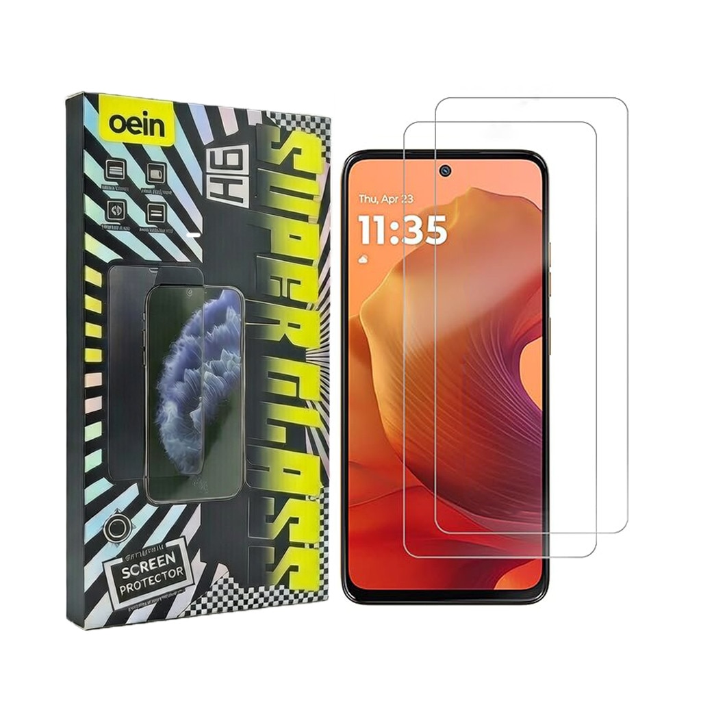 Set 2 Folie Sticla pentru Motorola G15 power – Sticla Securizata 9H+, Claritate Super HD, Tratament Oleofob Electronic, Anti-Amprenta, Sensibilitate Touch Avansata, Acoperire Completa Compatibila cu Husa