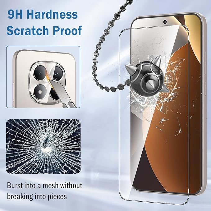 Set 2 Folie Sticla pentru Xiaomi Redmi Note 15 Pro 5G 6.83‘’ – Sticla Securizata 9H+, Claritate Super HD, Tratament Oleofob Electronic, Anti-Amprenta, Sensibilitate Touch Avansata, Acoperire Completa Compatibila cu Husa