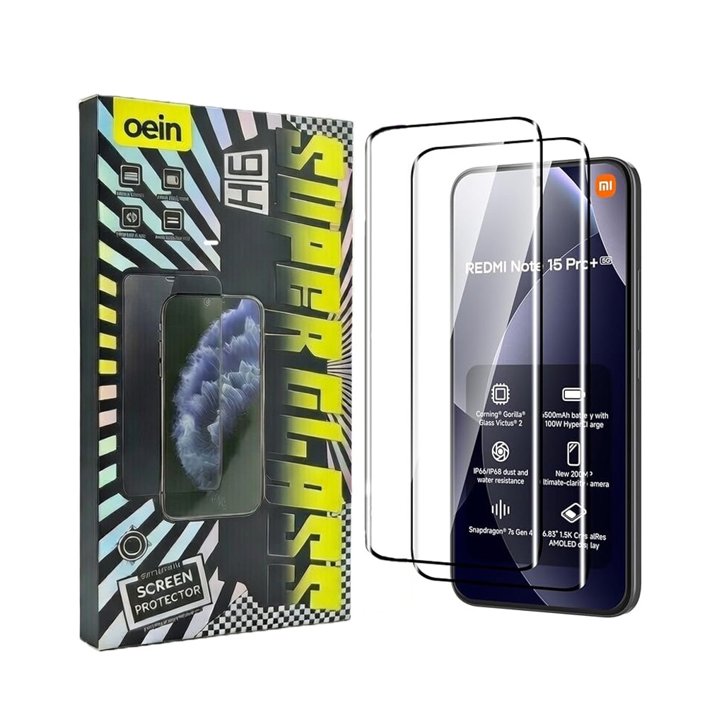Set 2 Folie Sticla pentru Xiaomi Redmi Note 15 Pro+, Sticla Securizata 9H+, Claritate Super HD, Tratament Oleofob Electronic, Anti-Amprenta, Sensibilitate Touch Avansata, Acoperire Completa Compatibila cu Husa