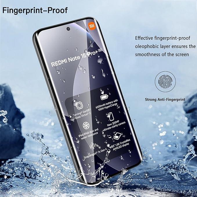 Set 2 Folie Sticla pentru Xiaomi Redmi Note 15 Pro+, Sticla Securizata 9H+, Claritate Super HD, Tratament Oleofob Electronic, Anti-Amprenta, Sensibilitate Touch Avansata, Acoperire Completa Compatibila cu Husa