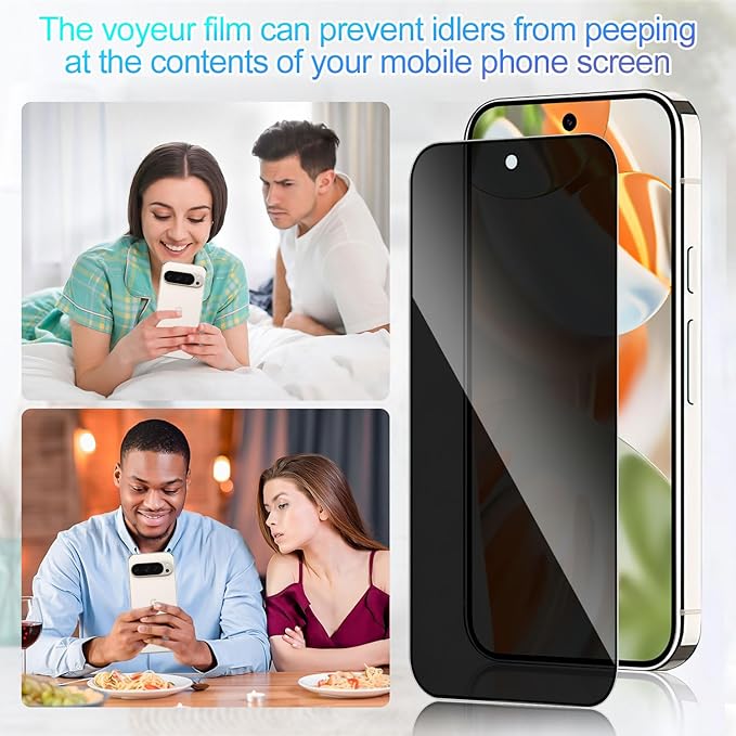 Set 2 Folie Sticla Privacy pentru Google Pixel 9 Oein® – Sticla Securizata 9H+, Anti-Spy 28 Grade, Claritate HD, Tratament Oleofob Electronic, Anti-Amprenta, Sensibilitate Touch Avansata
