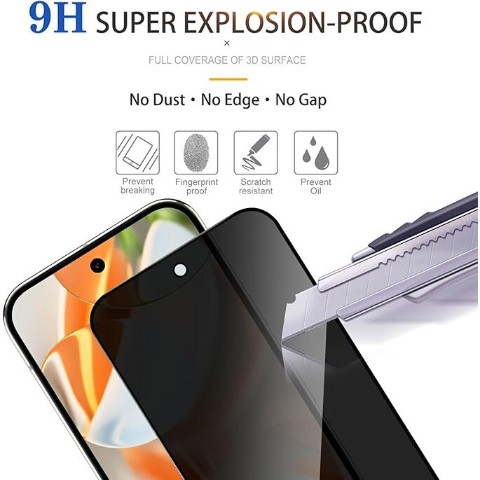 Set 2 Folie Sticla Privacy pentru Google Pixel 9 Oein® – Sticla Securizata 9H+, Anti-Spy 28 Grade, Claritate HD, Tratament Oleofob Electronic, Anti-Amprenta, Sensibilitate Touch Avansata