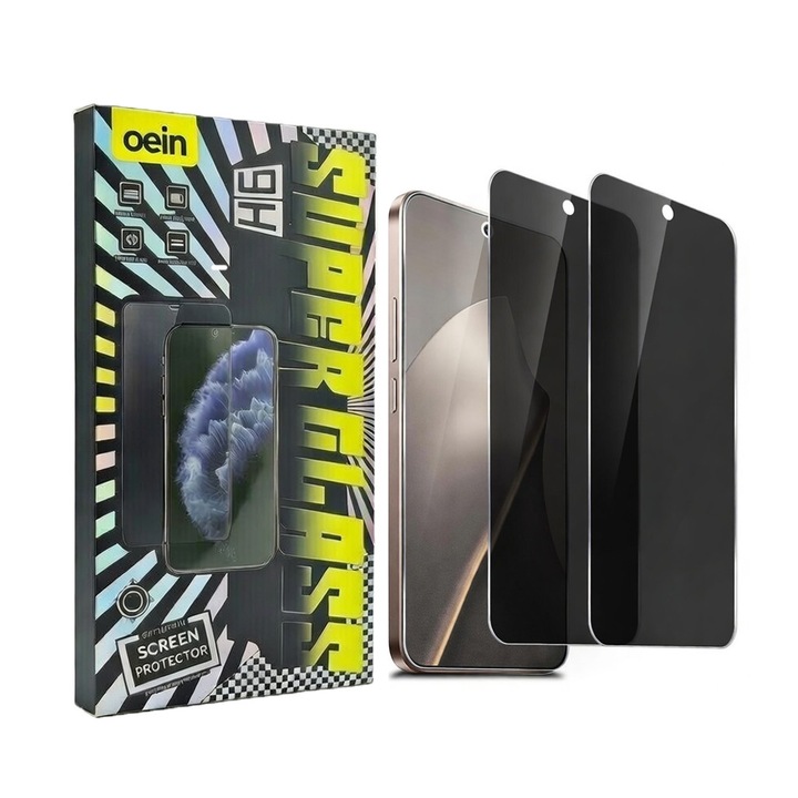 Set 2 Folie Sticla Privacy pentru Xiaomi 15T/15T Pro – Sticla Securizata 9H+, Anti-Spy 28 Grade, Claritate HD, Tratament Oleofob Electronic, Anti-Amprenta, Sensibilitate Touch Avansata