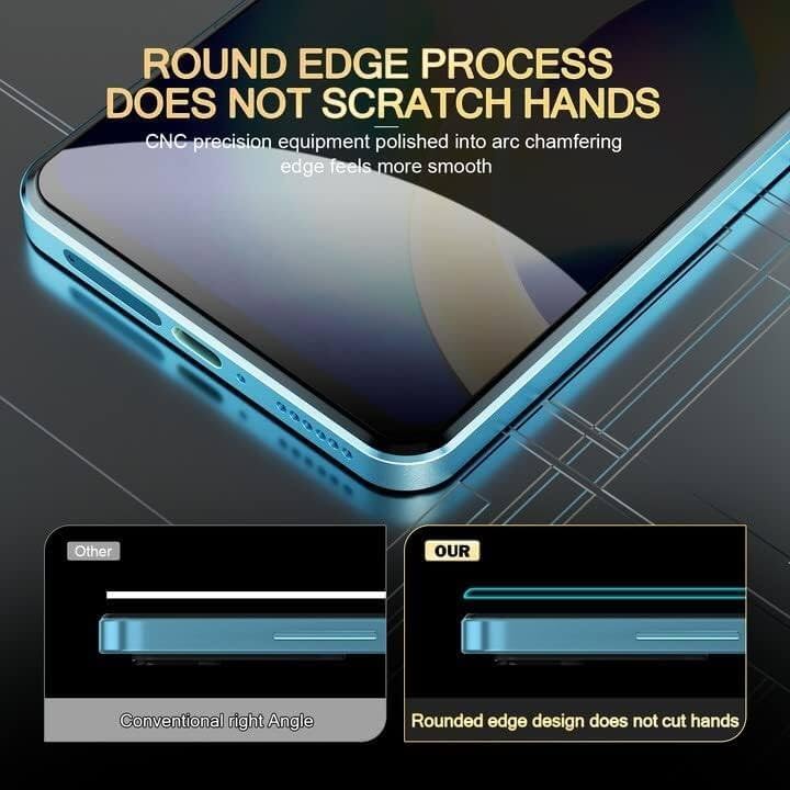 Set 2 Folie Sticla Privacy pentru Honor 400 / 400 – Sticla Securizata 9H+ Anti-Spy 28 Grade, Tratament Oleofob Electronic, Anti-Amprenta, Sensibilitate Touch Avansata, Acoperire Completa Compatibila cu Husa cu Margini Negre
