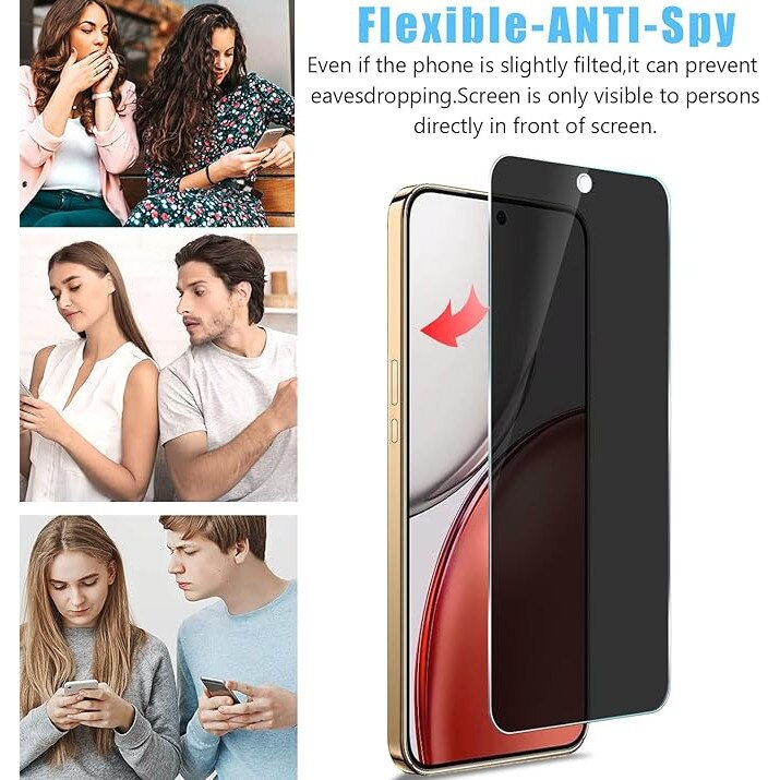 Set 2 Folie Sticla Privacy pentru Honor magic8 Lite Oein® – Sticla Securizata 9H+, Anti-Spy 28 Grade, Claritate HD, Tratament Oleofob Electronic, Anti-Amprenta, Sensibilitate Touch Avansata