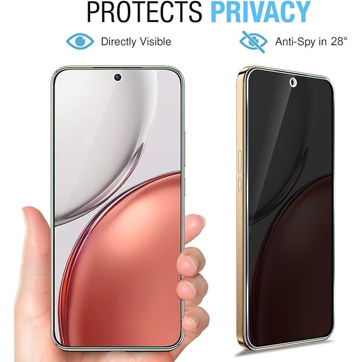 Set 2 Folie Sticla Privacy pentru Honor magic8 Lite Oein® – Sticla Securizata 9H+, Anti-Spy 28 Grade, Claritate HD, Tratament Oleofob Electronic, Anti-Amprenta, Sensibilitate Touch Avansata