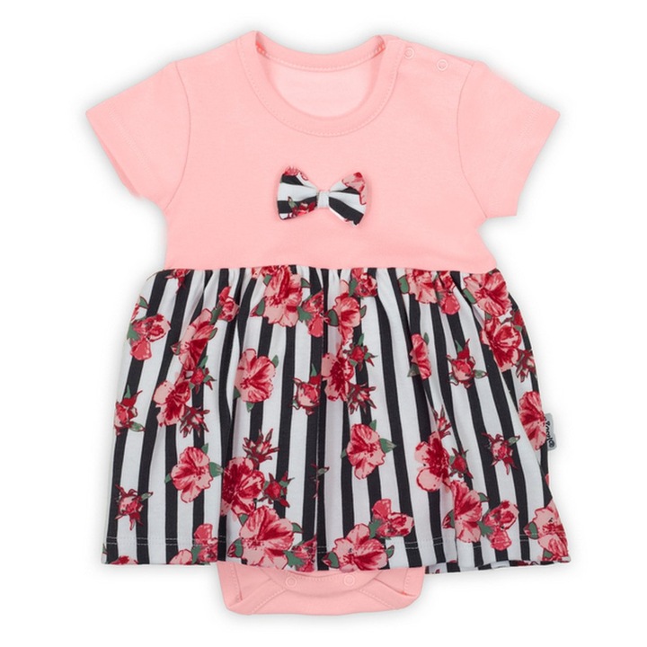 Nicol virágmintás testruha, Fehér