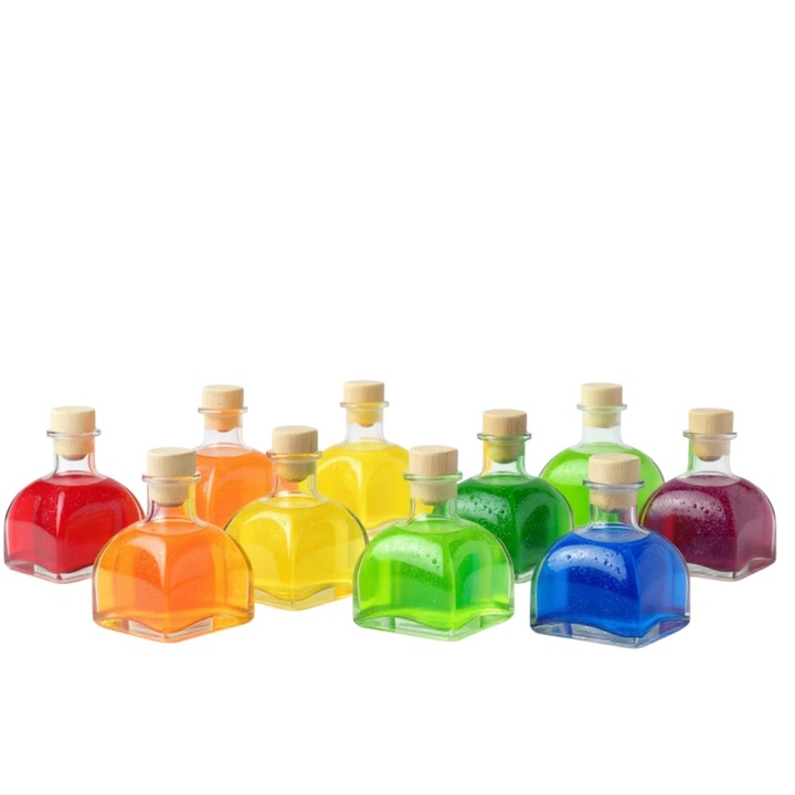 Комплект 10 бутилки Bimberek Elsa 170ml със синтетична тапа, прозрачни, 10,5x7,5см