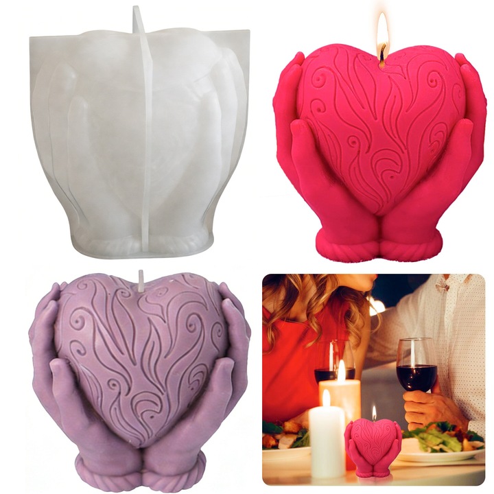 Matrita siliconica in forma de inima, 14+