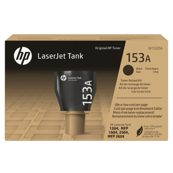 Cartus cerneala HP 153A Black Original LaserJet Tank Toner Reload Kit; pt. LaserJet Tank 1504w, 2504dw, 1604w, 2604dw, 2604sdw (2.5k pag)