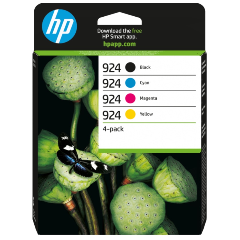 Cartus cerneala HP 924 CMYK Original Ink Cartridge 4-Pack; pt. OJ Pro 8122e/8132e; cap. 500
