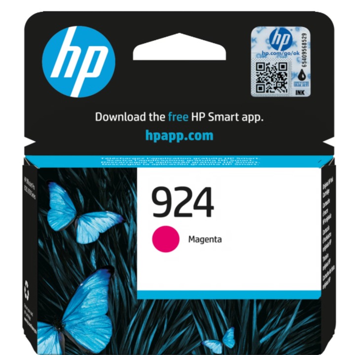 Cartus cerneala HP 924 Magenta Original Ink Cartridge; pt. OJ Pro 8122e/8132e; cap. 400 pag