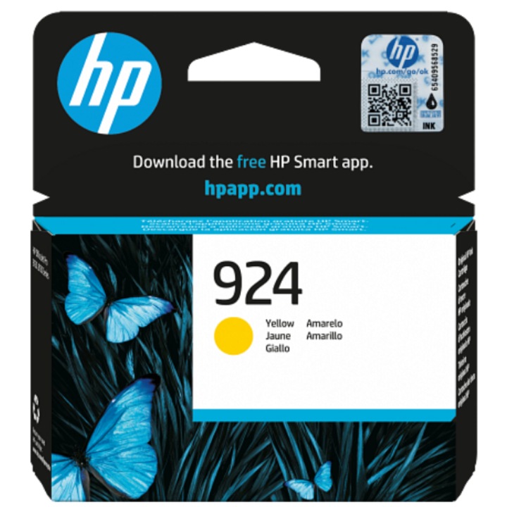 Cartus cerneala HP 924 Yellow Original Ink Cartridge; pt. OJ Pro 8122e/8132e; cap. 400 pag