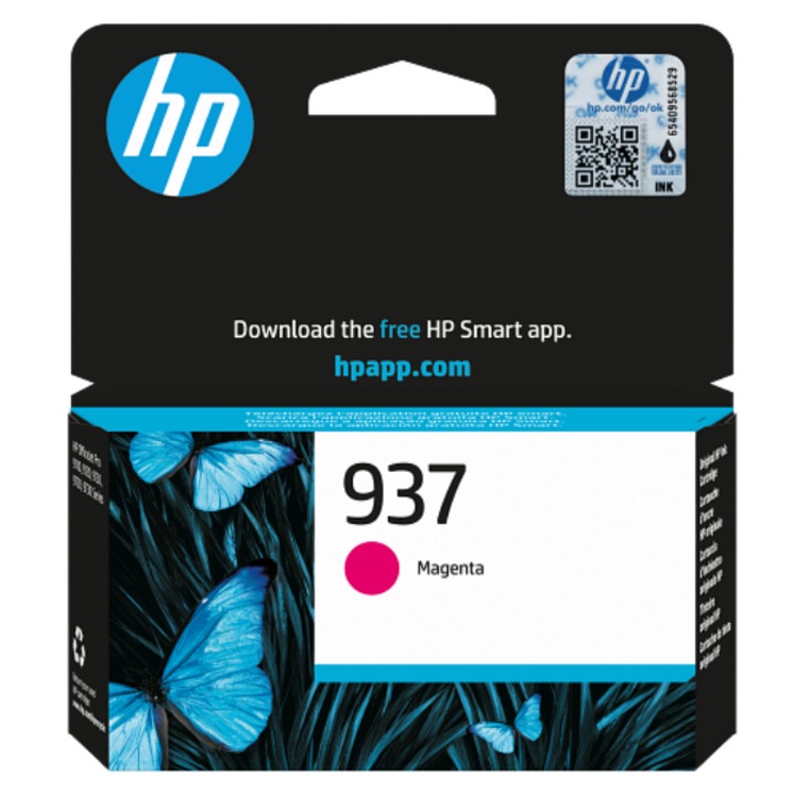Cartus cerneala HP 937 Magenta Original Ink Cartridge; pt. OJ Pro 8122e/8132e; cap. 800 pag