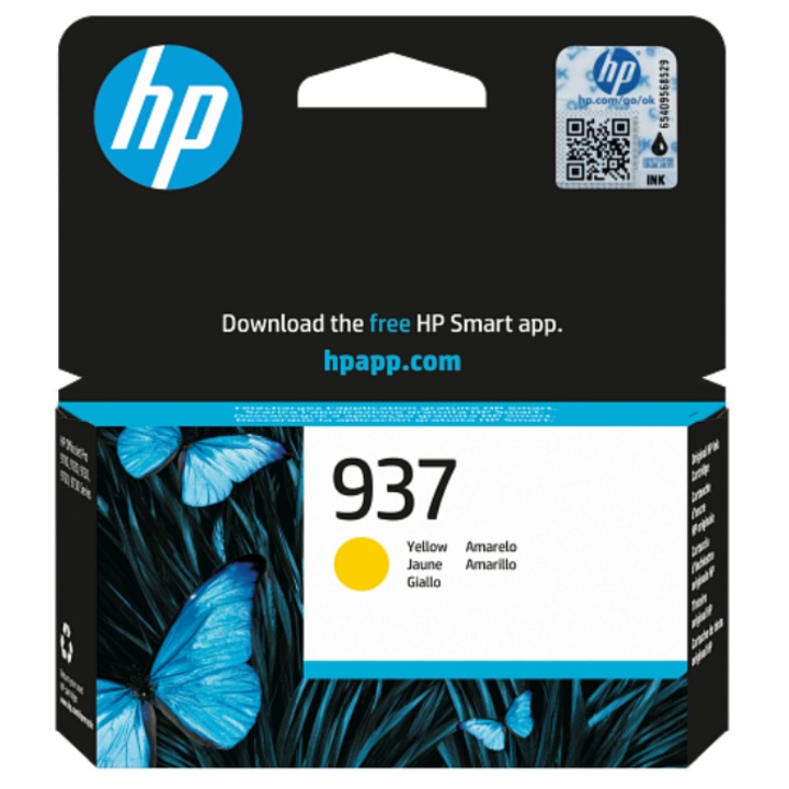 Cartus cerneala HP 937 Yellow Original Ink Cartridge; pt. OJ Pro 8122e/8132e; cap. 800 pag