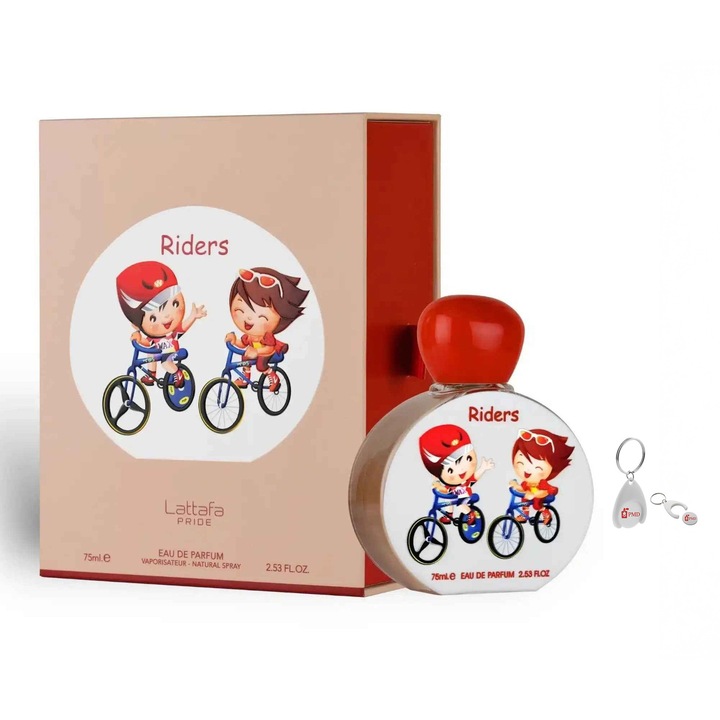 Set Apa de Parfum Riders, Lattafa Pride, Gyerek, 75ml "PMD" személyre szabott kulcstartóval