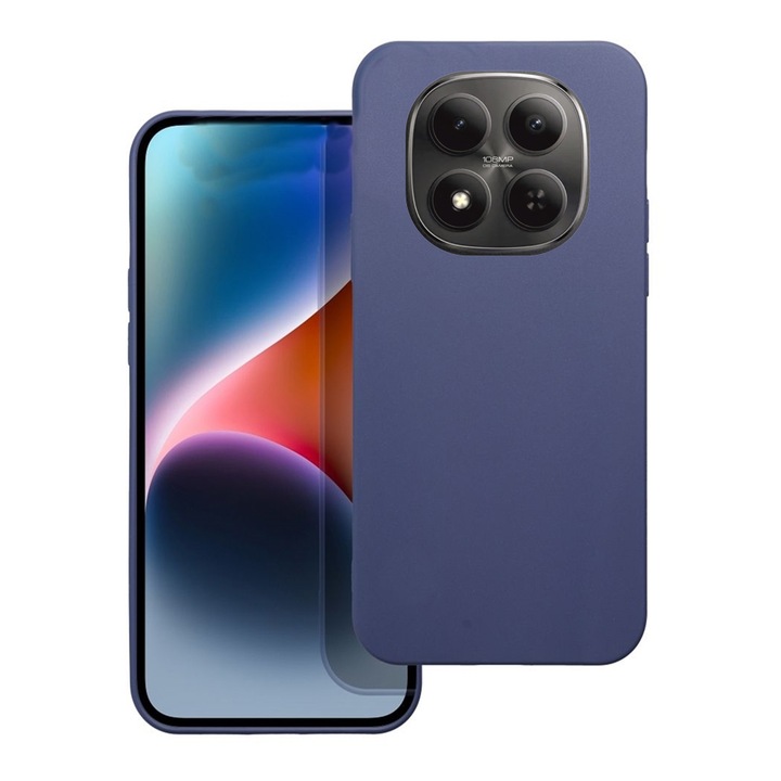 Калъф за телефон, съвместим с Xiaomi Redmi Note 15 Pro 5G - син силиконов заден калъф