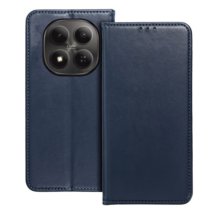 Telefontok Xiaomi Redmi Note 15 Pro 5G készülékkel kompatibilis - Smart Magnetic kék szilikon keretes mágneses könyvtok