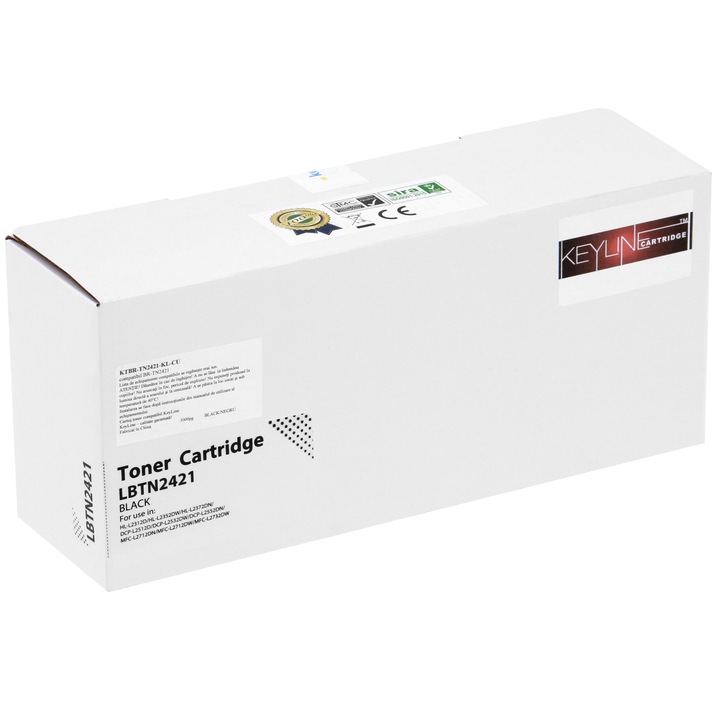 Cartus toner compatibil KeyLine Black BR-TN2421 3000pag, pt HL-L2312D, HL-L2352DW, HL-L2372DN, DCP-L2512D, DCP-L2552DN, DCP-L2532DW, MFC-L2712DN, MFC-L2712DW, MFC-L2732DW